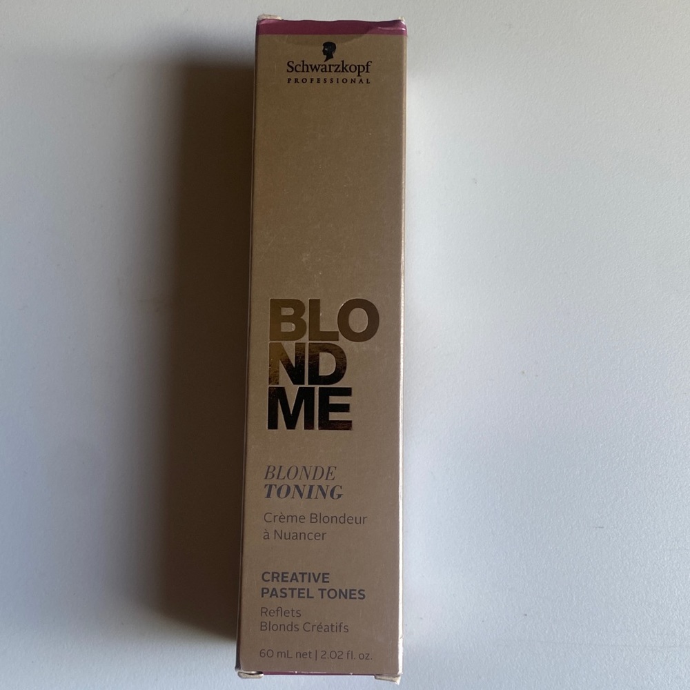 new schwarzkopf blondme permanent hair color toner in apricot